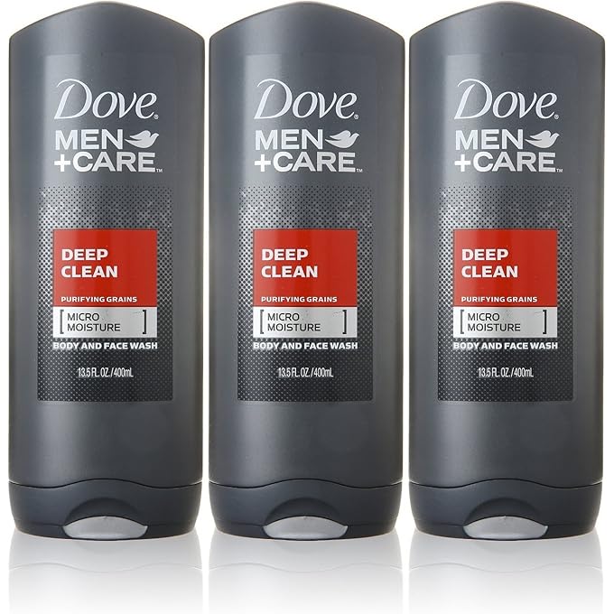 دوف غسول دوف Men+Care للجسم والوجه، تنظيف عميق، 13.5 أونصة (عبوة من 3) - Image 1